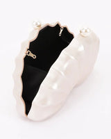 Pearl Shell Evening Clutch- Cream - chic clutch by Palazzo Couture