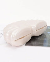Pearl Shell Evening Clutch- Cream - trendy women's bag