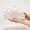 Pearl Shell Evening Clutch- Cream for women - bag by Palazzo Couture