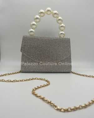 Pearly Clutch Silver / One Size Hand Bag