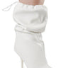 Peep Toe High Heel Dressy Boots (White) - Palazzo Couture Online