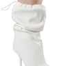 Peep Toe High Heel Dressy Boots (White) for women - stylish heels by Palazzo Couture