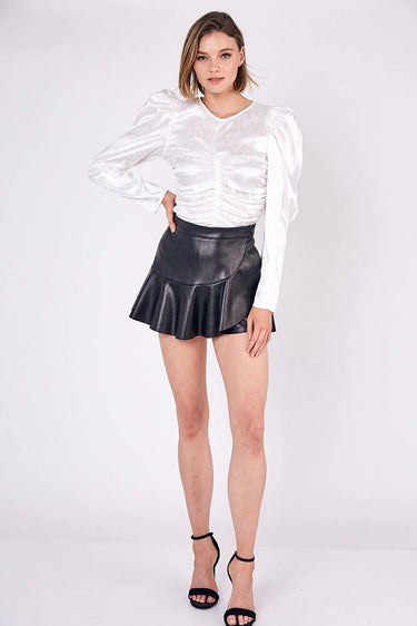 Perfect Fit  Mini Skort (Black) - front view