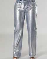 Perfect Fit silver jeans with non-stretch fabric