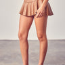 Perfect Fit Mini Skort (Mocha) - Palazzo Couture Online