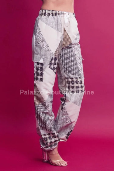 Perfect Match Cargo Pants Set - Lace-Up Mesh Top full body look paired with heels and accessories