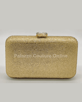 Perfect Timing Rhinestones Clutch Gold - Palazzo Couture Online