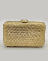Perfect Timing Rhinestones Clutch Gold for women - bag by Palazzo Couture