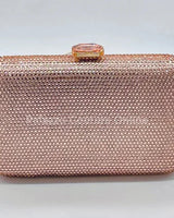 Perfect Timing Rhinestones Clutch Rose Gold - women's evening clutch