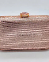 Perfect Timing Rhinestones Clutch Rose Gold - Palazzo Couture Online