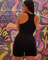 Perfection Zipper Basic Romper (Black) - Palazzo Couture Online