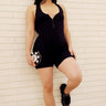 Perfection Zipper Basic Romper (Black) for women - romper by Palazzo Couture