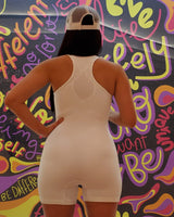 Perfection Zipper Basic Romper (White) - Palazzo Couture Online