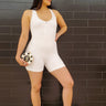 Perfection Zipper Basic Romper (White) - Palazzo Couture Online