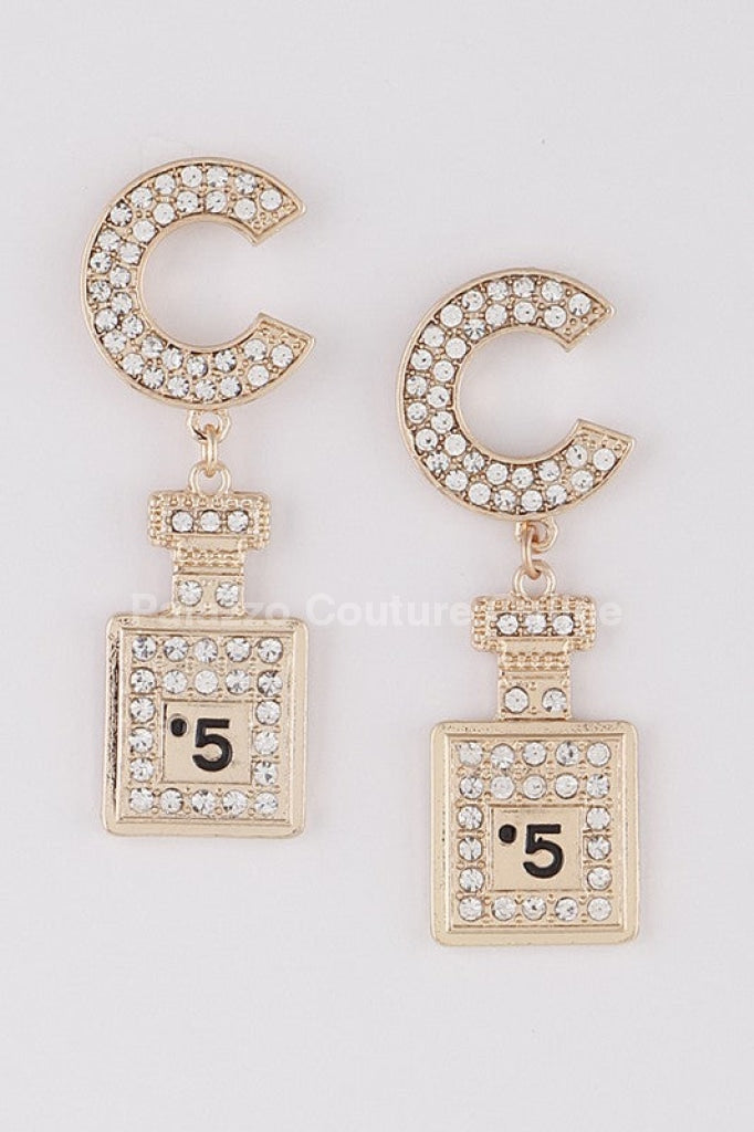 Perfume Earrings One Size / Gold