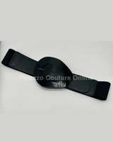 Perpetual Fantasy Plain Buckle, Elastic Belt (Black) - Palazzo Couture Online
