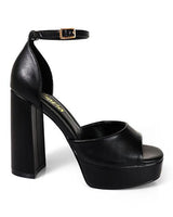 Platform Bliss Chunky Heels - Black - Palazzo Couture Online