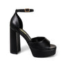 Platform Bliss Chunky Heels - Black - Palazzo Couture Online
