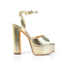 Platform Josy 6 Chunky Heels (Gold) - Palazzo Couture Online