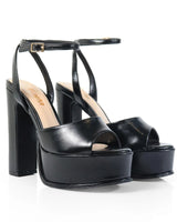 Platform Josy 6 Chunky Heels (Black) - women's statement party shoes