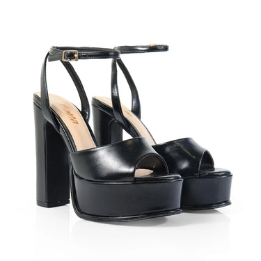 Platform Josy 6 Chunky Heels (Black) - women's statement party shoes