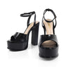 Platform Josy 6 Chunky Heels (Black) for women - stylish heels by Palazzo Couture