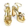 Platform Olina Tamara Cross & Bow Heels - Gold - Palazzo Couture Online