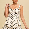 Playful Muse Polka Dot Romper - Ivory - Black - Palazzo Couture Online