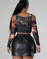 Pocketed Posh Leather Skirt (Black) - Palazzo Couture Online