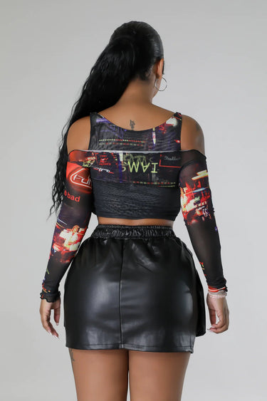 Pocketed Posh Leather Skirt (Black) - Palazzo Couture Online