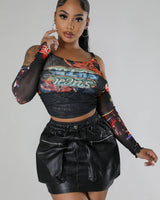 Pocketed Posh Leather Skirt (Black) - Palazzo Couture Online