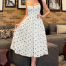 Polka Dot Tea Midi Dress - Ivory - Palazzo Couture Online