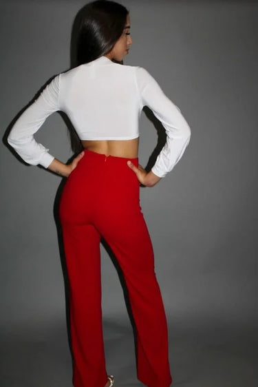 The Power of Love Tie Up Crop Top - White - women's cropped top