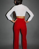 The Power of Love Tie Up Crop Top - White - trendy women's top