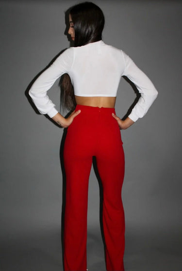 The Power of Love Tie Up Crop Top - White - trendy women's top