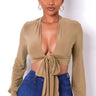 The Power of Love Tie Up Crop Top for women - crop top by Palazzo Couture