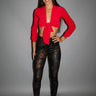 The Power of Love Tie Up Crop Top - Red for women - crop top by Palazzo Couture