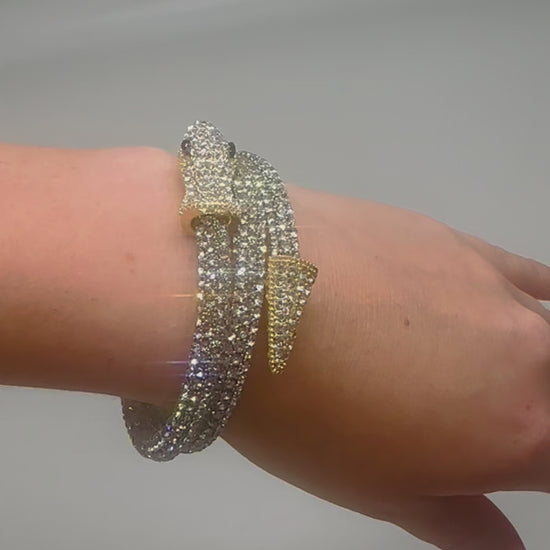 Video of Modern Double Wrap Serpentine Bracelet Gold