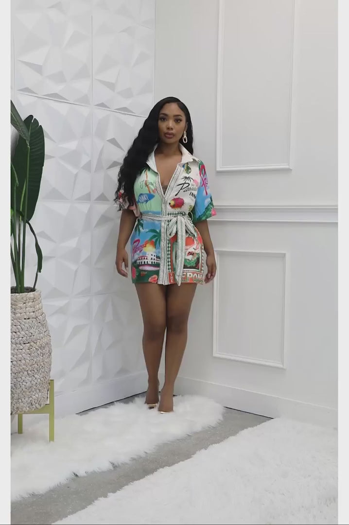 Video of Tropical Getaway Mini Dress