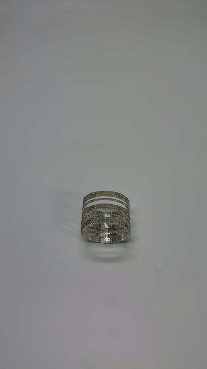 Celestial Swirls Crystal Bracelet (Silver)