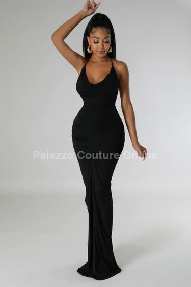 Private Event Maxi Dress (Black) - Palazzo Couture Online