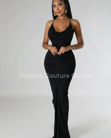 Private Event Maxi Dress (Black) - Palazzo Couture Online