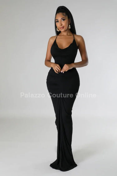 Private Event Maxi Dress (Black) - Palazzo Couture Online