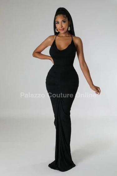 Private Event Maxi Dress (Black) - Palazzo Couture Online