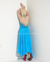 Private Oasis Color Stone Maxi Dress (Turquoise) - Palazzo Couture Online