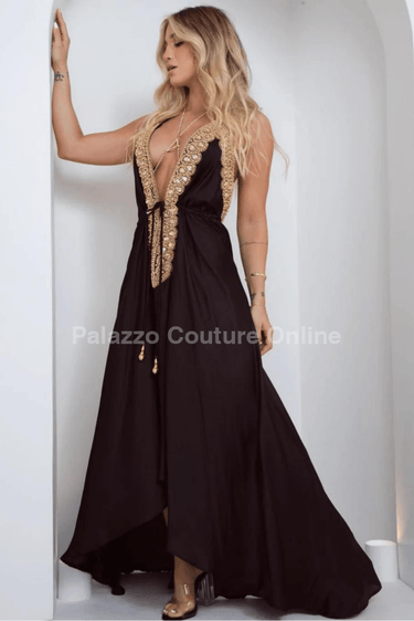 Private Oasis Maxi Dress ( Black) - Palazzo Couture Online