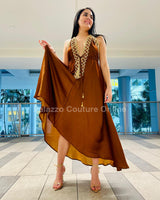Private Oasis Maxi Dress (Brown) Brown / One size Maxi Dress