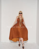Private Oasis Maxi Dress (Brown) Brown / One size Maxi Dress