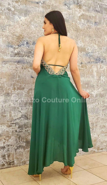 Private Oasis Maxi Dress (Emerald Green) - Palazzo Couture Online
