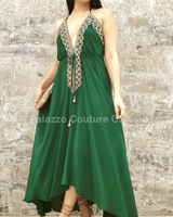 Private Oasis Maxi Dress (Emerald Green) - Palazzo Couture Online